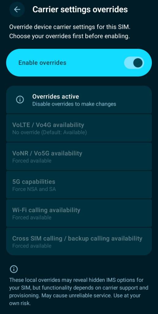 Voice Overrides in Graphene OS